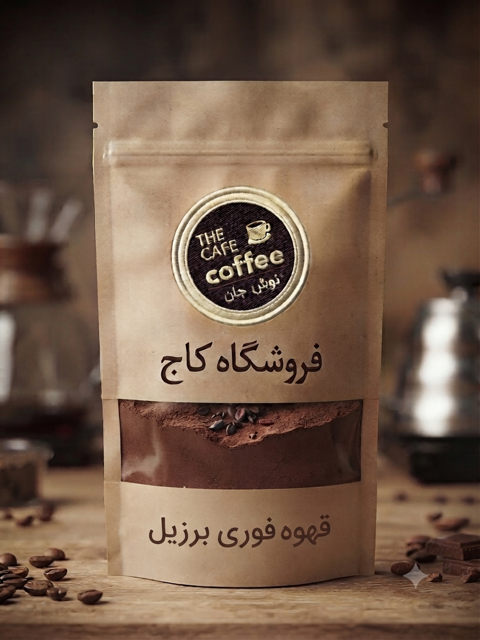 بسته بندی اصلی محصول قهوه فوری برزیل فروشگاه کاج